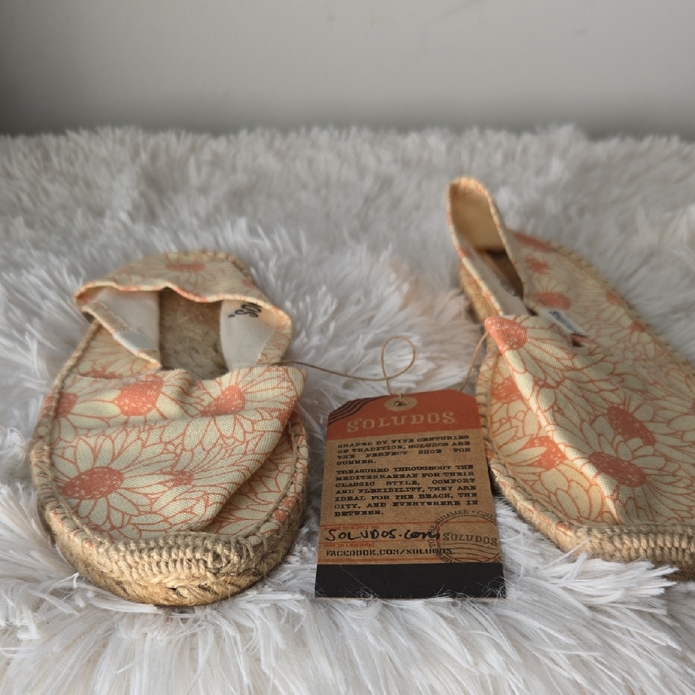 Soludos Sunflower Print Espadrilles Size US 2